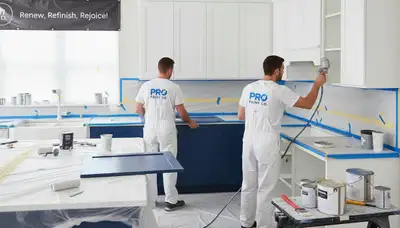 Cabinet painting in Sarasota, FL for humid coastal homes with durable, moisture-resistant finish