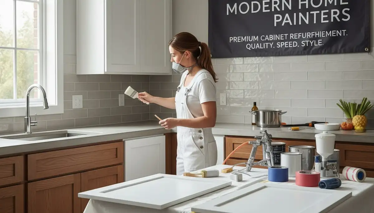 Cabinet painting in Sarasota, FL for coastal kitchens with durable, moisture-resistant finish