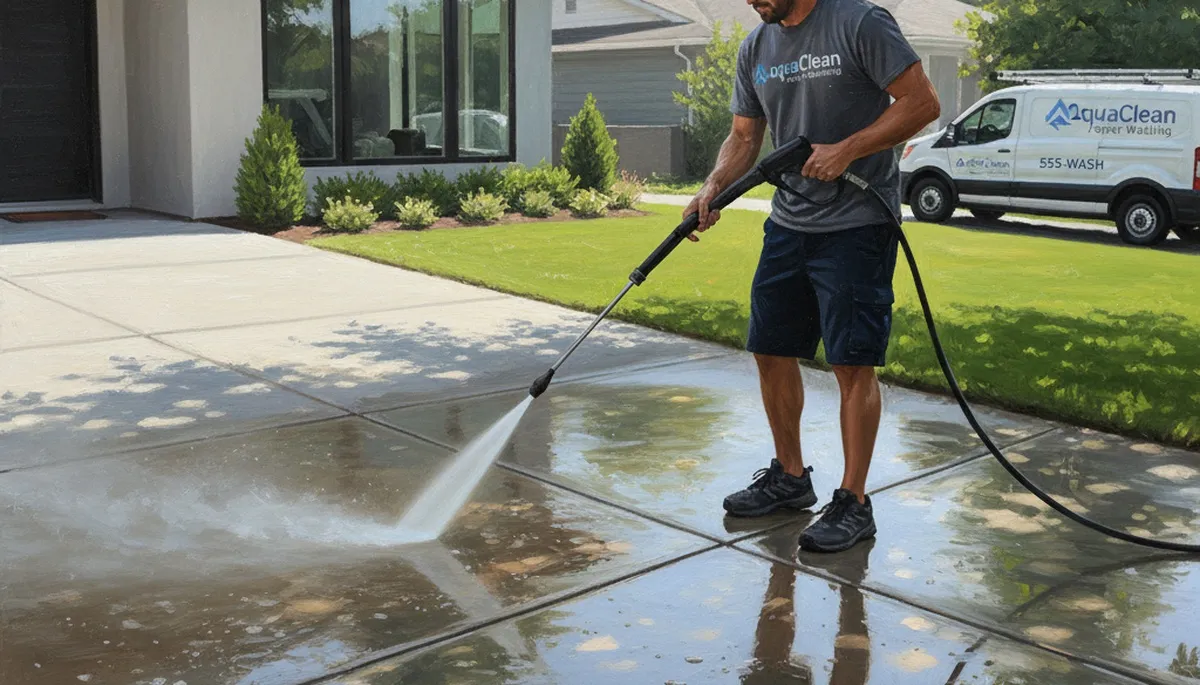 Concrete pressure cleaning in Sarasota, FL for driveways, patios, and walkways by Sarasota Paint Pros