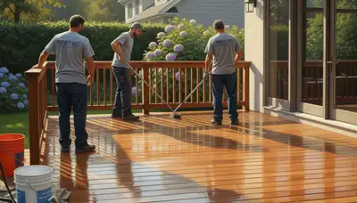 Professional deck sealing service in Sarasota, FL to protect wood from humidity, salt air, and UV exposure