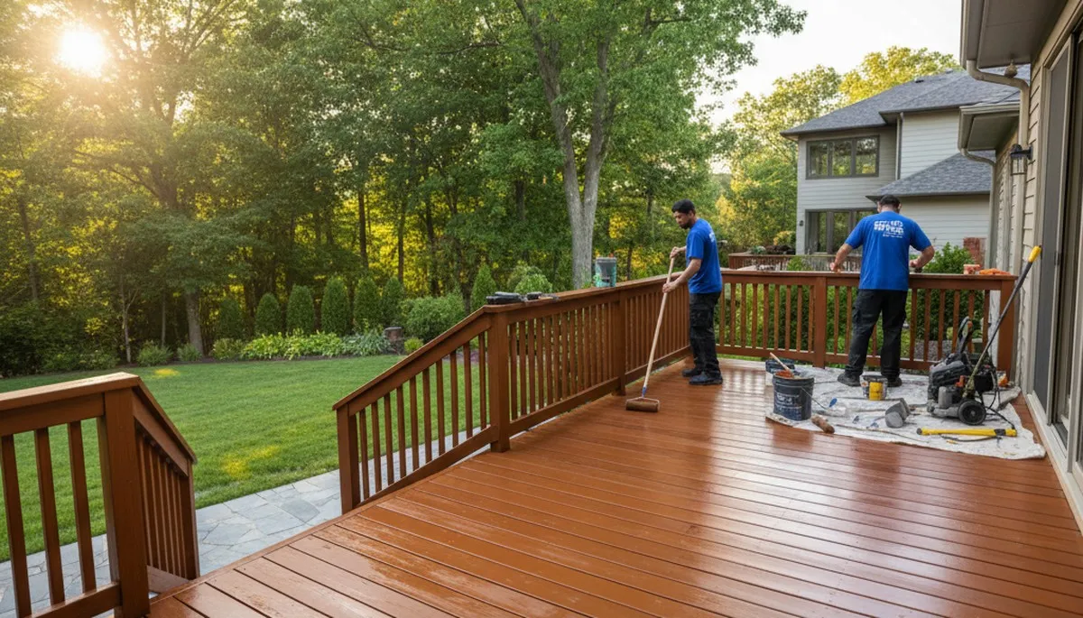 Deck staining service in Sarasota, FL for weather-resistant, beautiful outdoor wood protection