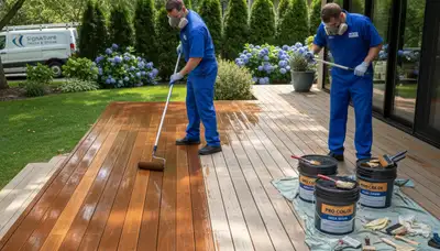 Deck staining in Sarasota, FL by Sarasota Paint Pros protects wood from sun and salt air