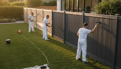 Fence painting in Sarasota, FL by Sarasota Paint Pros for coastal wood protection