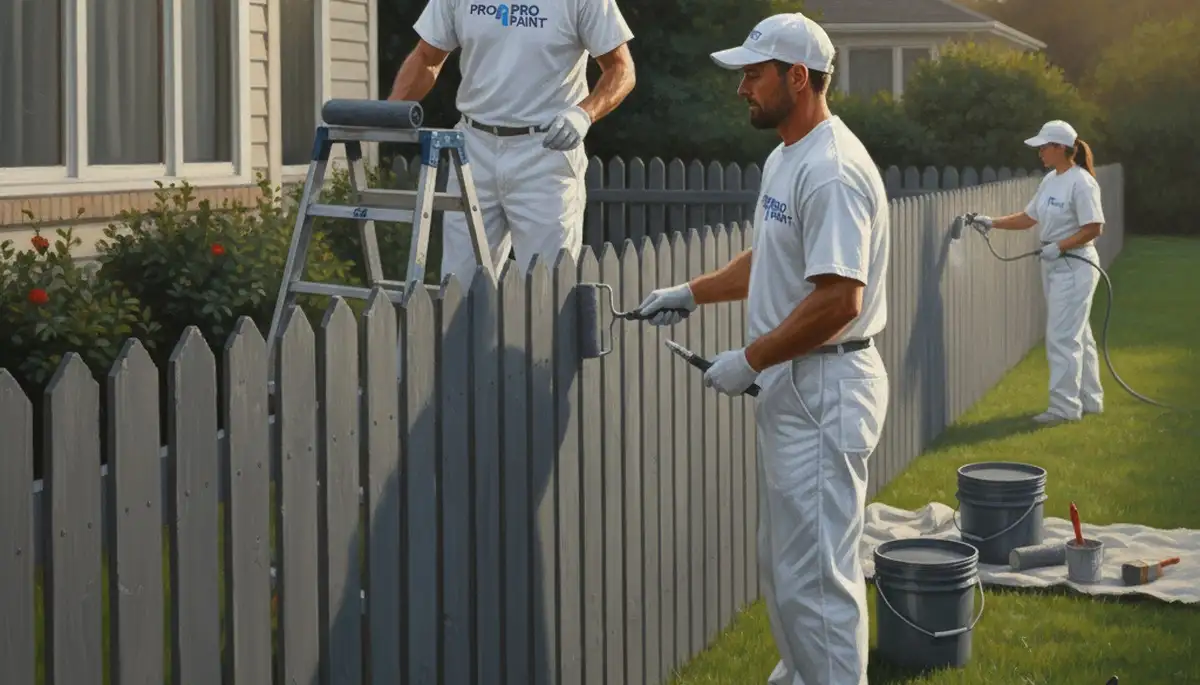 Fence painting in Sarasota, FL by Sarasota Paint Pros for coastal weather protection