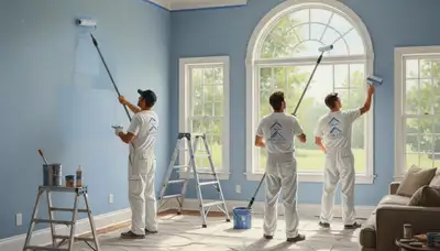 Interior house painting in Sarasota, FL by local painters for smooth, lasting wall finishes